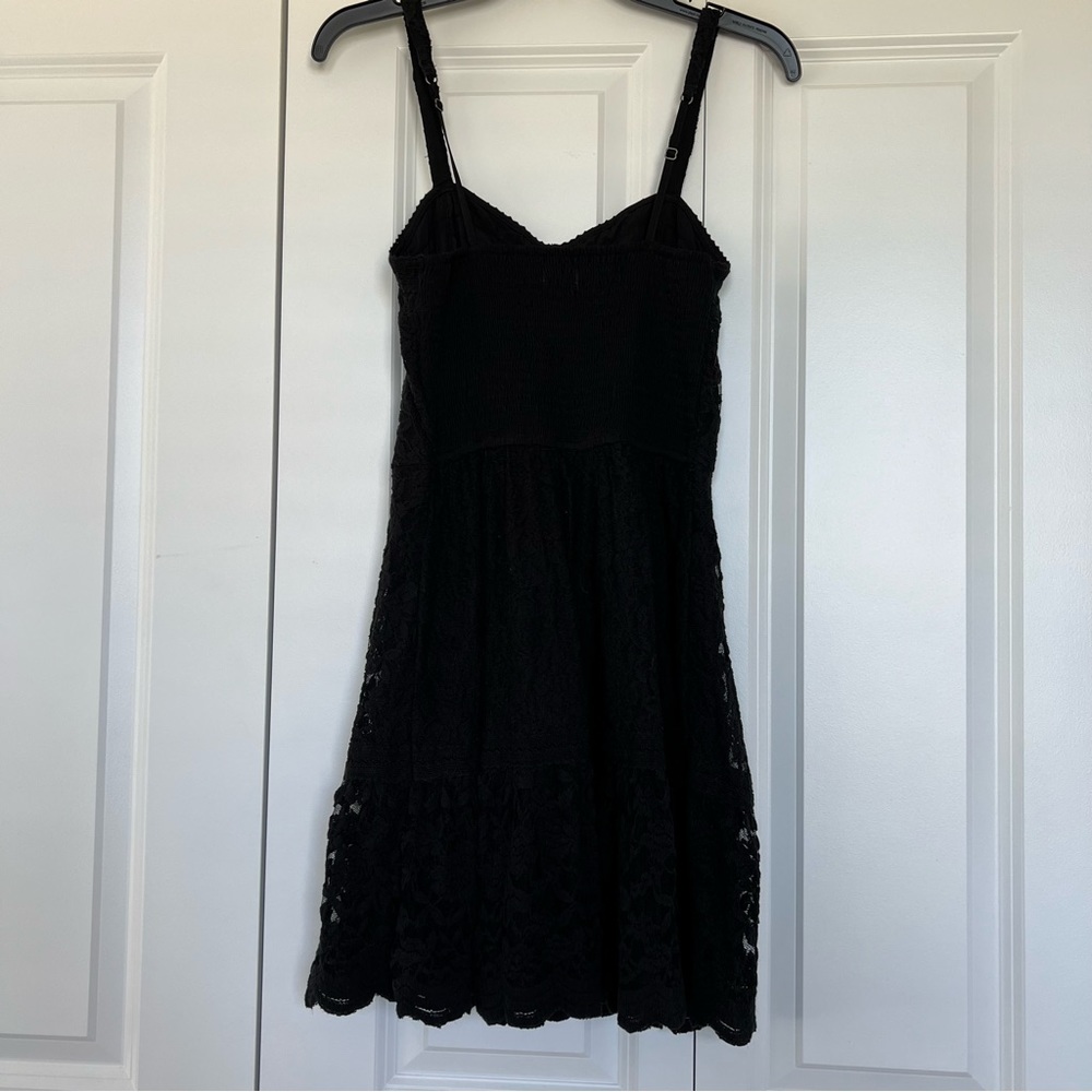 Hollister Black floral lace dress